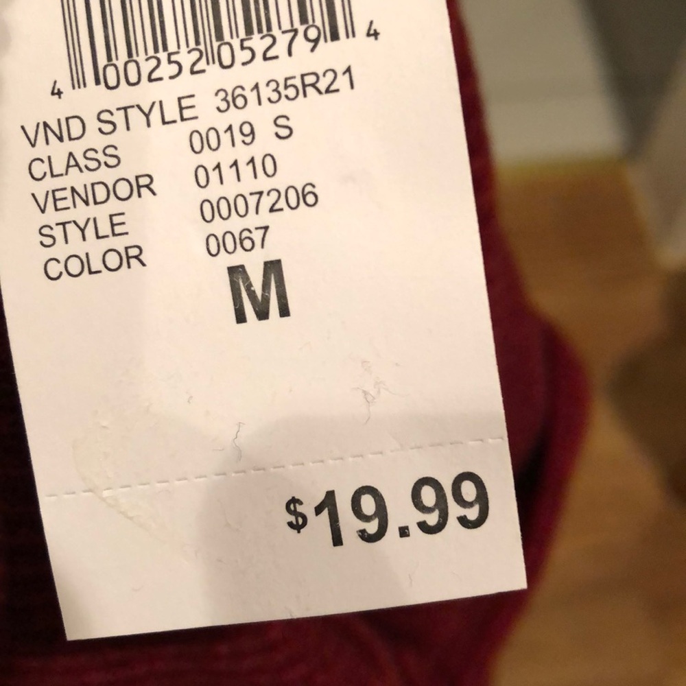 NWT hooded ribbed burgundy sweater women size M - Picture 5 of 5